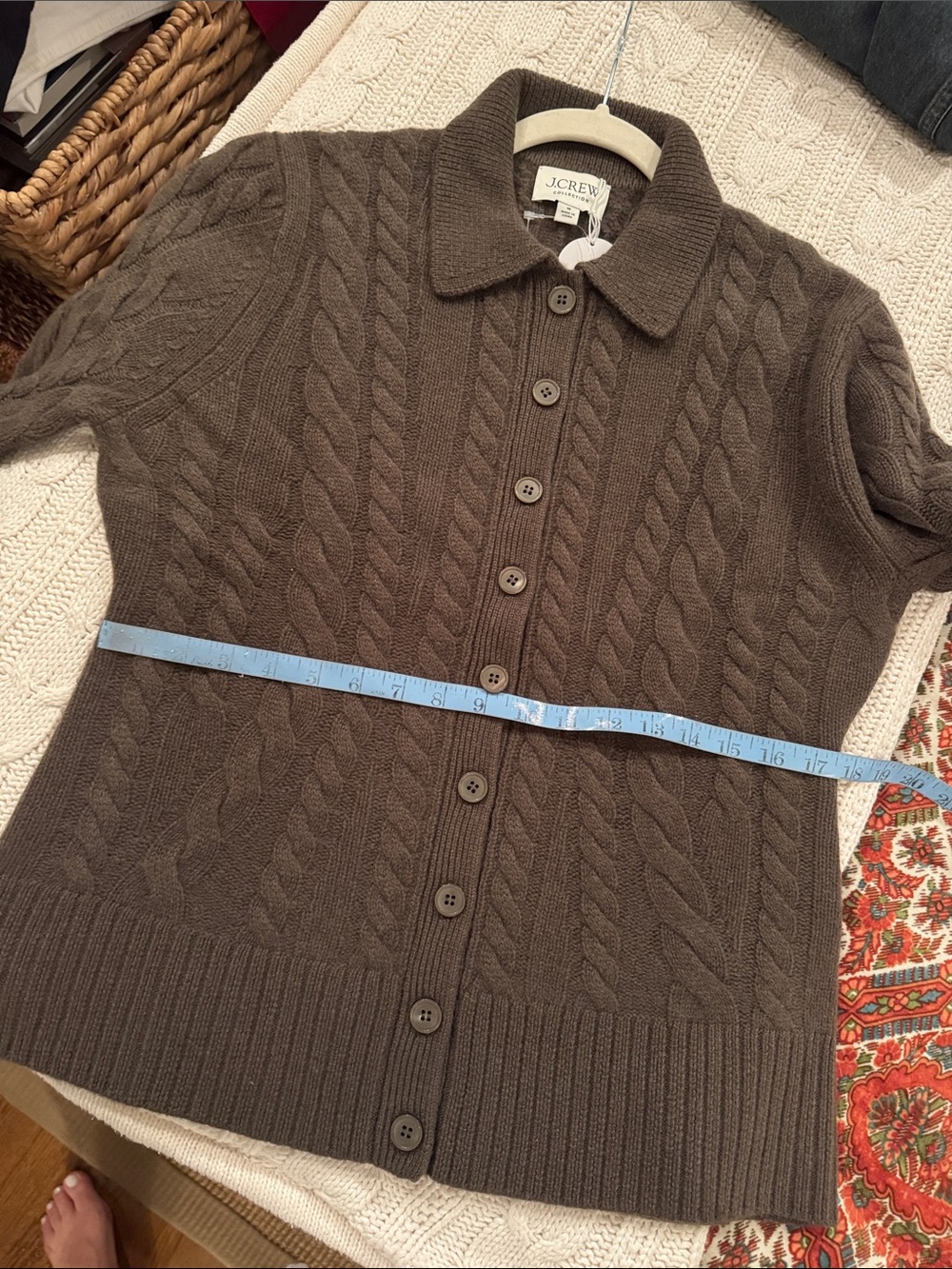 J.Crew Collection cashmere twisted cable-knit cardigan CR218 - Picture 11 of 15